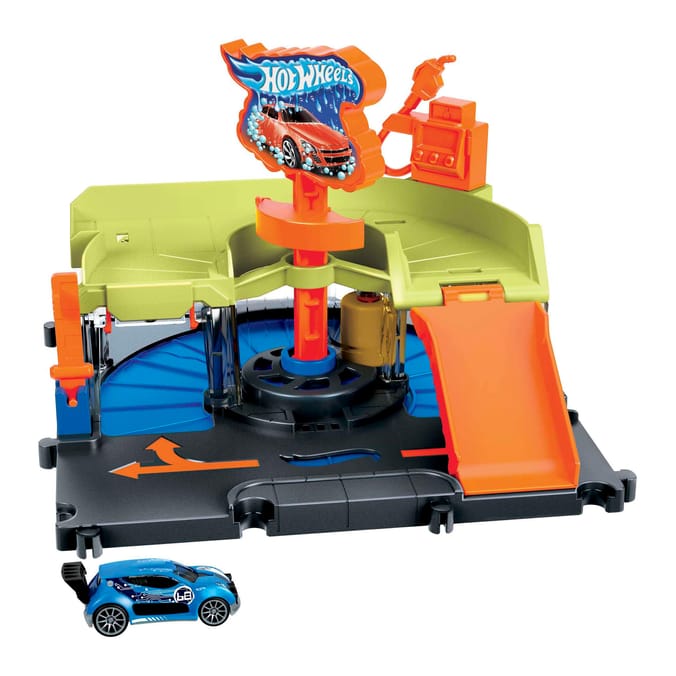Hot Wheels City Downtown Express Car Wash Playset