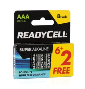 Readycell AAA Super Alkaline Batteries 8 Pack