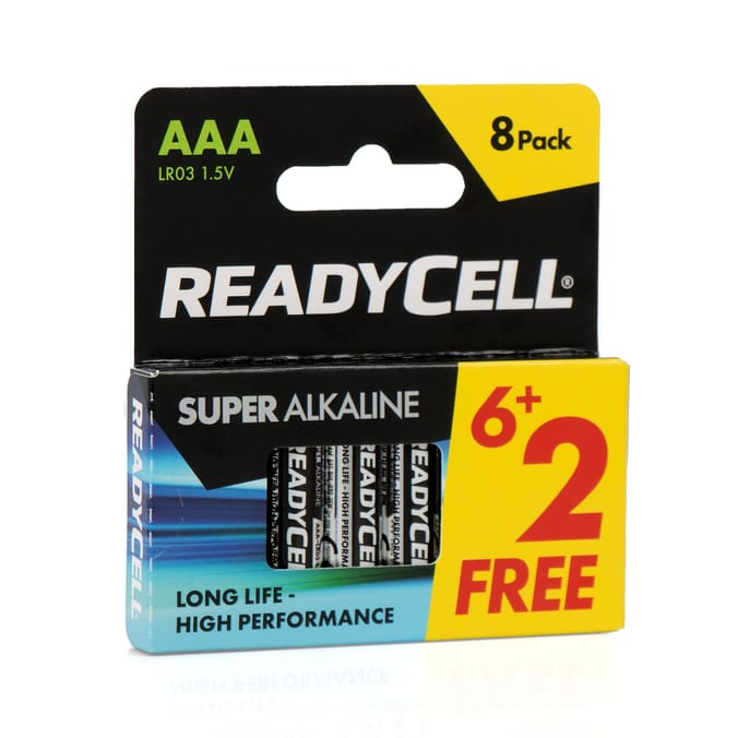 Readycell AAA Super Alkaline Batteries 8 Pack