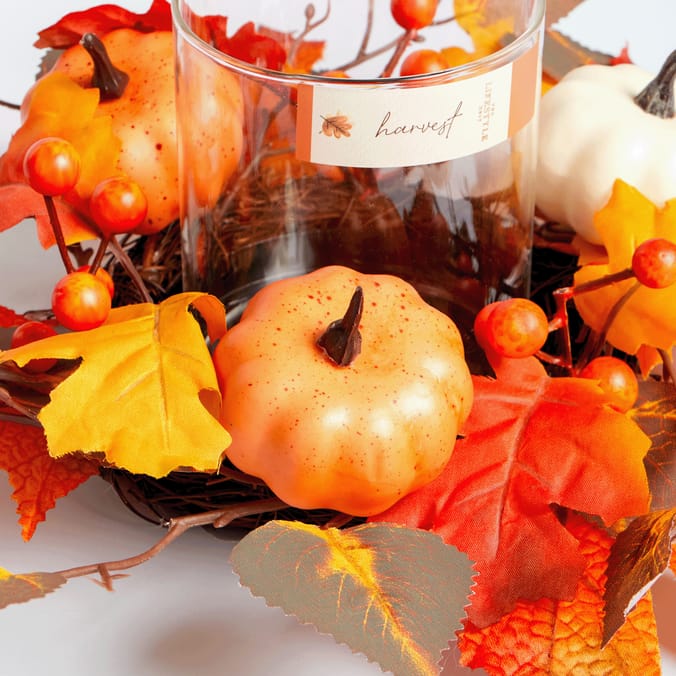 The Lifestyle Edit Harvest Candle Holder Wreath