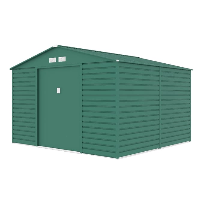 StoreMore Lotus Hypnos Apex Metal Shed 11x10.5ft - Green