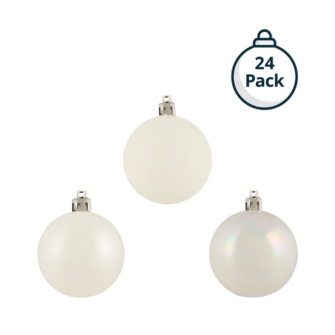 Festive Feeling 4cm Christmas Baubles 24 Pack