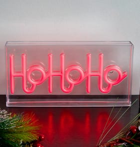  Prestige Battery Operated LED Festive Neon Sign - Ho Ho Ho