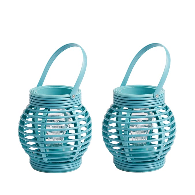 Home Collections 2 LED Lanterns - Blue
