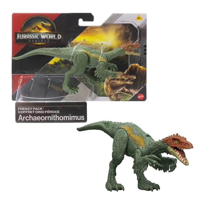 Jurassic World Rebirth Frenzy Pack Archoeornithomimus Dinosaur Figure