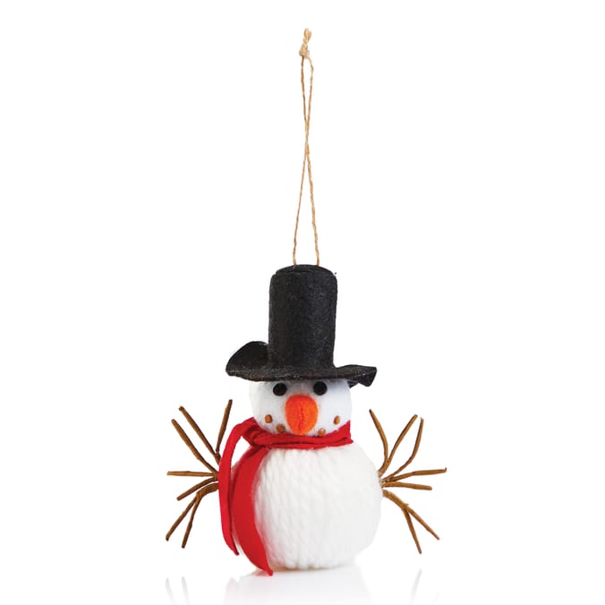 Winter Charm Hanging Snowman Plush