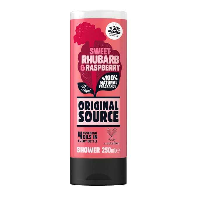 Original Source Shower Gel 250ml - Rhubarb & Raspberry Vegan