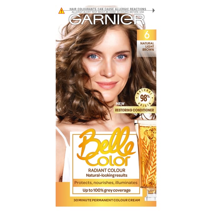 Garnier Belle Color Permanent Hair Dye - 6 Natural Light Brown