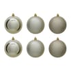 Winter Charm 10cm Bauble 6 Pack - Gold