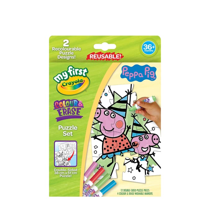 Crayola My First Colour & Erase Puzzle Set - Peppa Pig