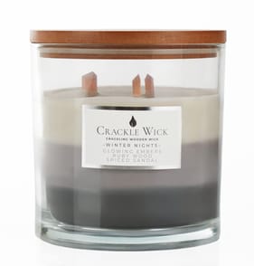  Crackle Wick Trio Scented Candle 1.2kg - Winter Nights