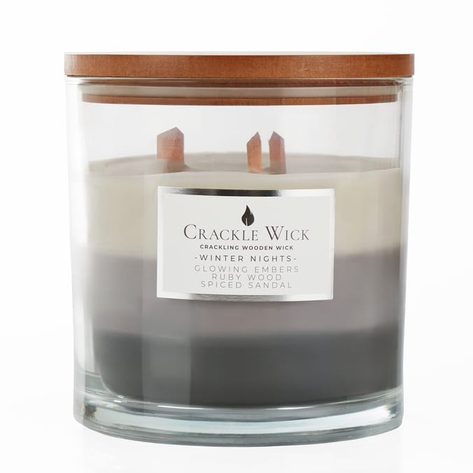  Crackle Wick Trio Scented Candle 1.2kg - Winter Nights