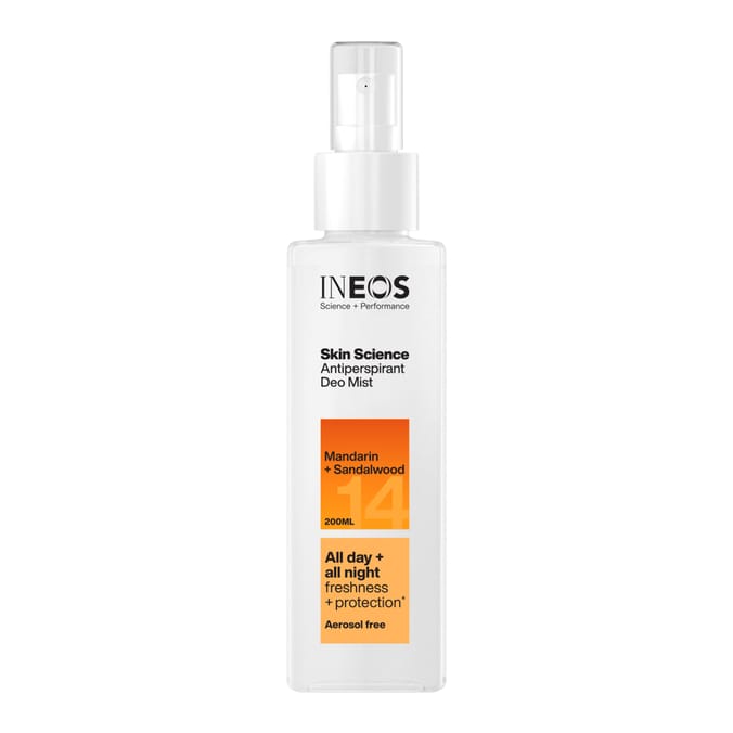 Ineos Skin Science Mandarin + Sandalwood Deodorant Mist Spray 200ml
