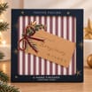 Festive Feeling Burgundy Stripe Christmas Cards 6 Pack