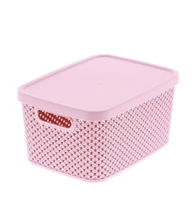 Diamond 3.5L Storage with Lid  - Pink
