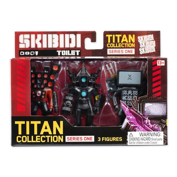 Skibidi Toilet Titan Collection Figures 3 Pack - Series 1