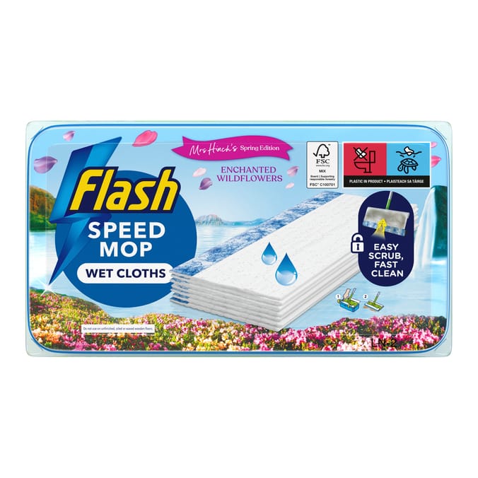 Flash Mrs Hinch's Spring Edition Speedmop Floor Cleaning Wipes - Enchanted Wildflowers