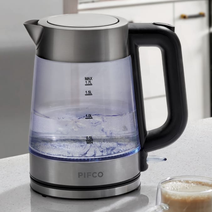 Pifco Illuminating Glass Cordless Kettle 1.7l