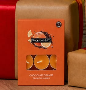 Wickford & Co Scented Tealights 24 Pack - Chocolate Orange  