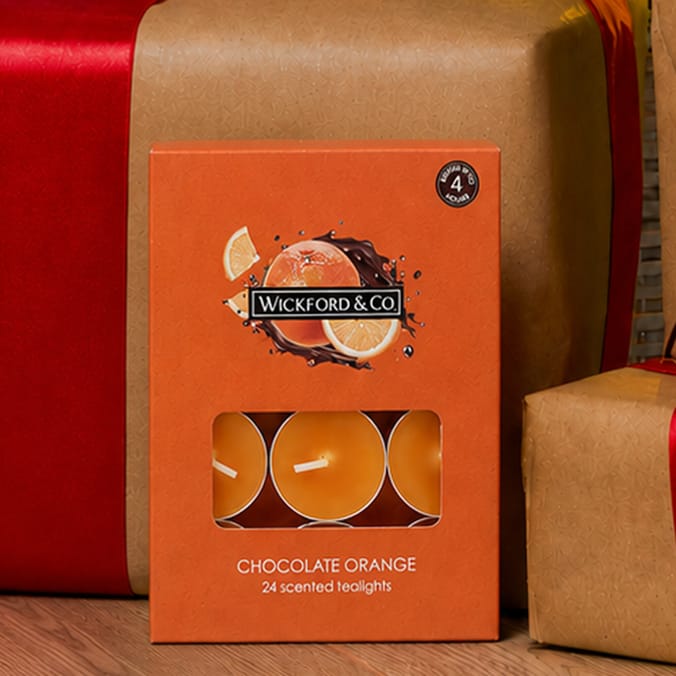 Wickford & Co Scented Tealights 24 Pack - Chocolate Orange  