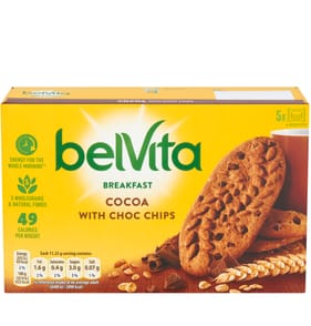 Belvita 20 Breakfast Cocoa with Choc Chips Biscuits 225g