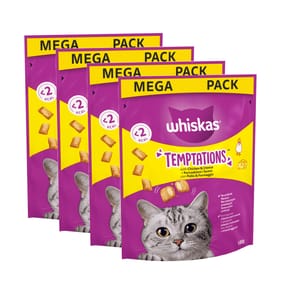 Whiskas Temptations with Chicken & Cheese Adult Cat Treats 4x180g