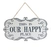  Jardin Metal Hanging Wall Sign - This Is Our Happy Place