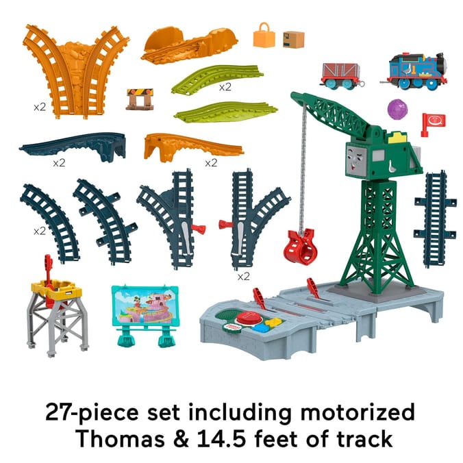 Thomas Friends Talking Cranky Delivery Train Set Home Bargains