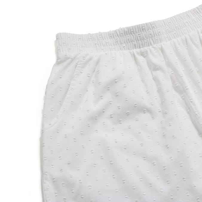 Originals Ladies White Cotton Dobby Pyjama Set