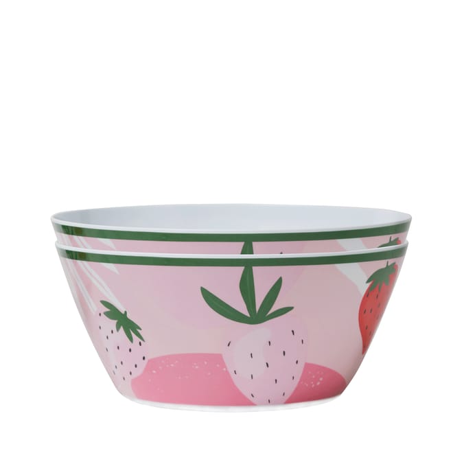 The Outdoor Living Collection Melamine Serving Bowl Set - Strawberry