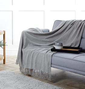 Home Collections Cotton Throw - Grey