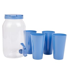 The Outdoor Living Collection Drink Dispenser With 4 Cups - Blue