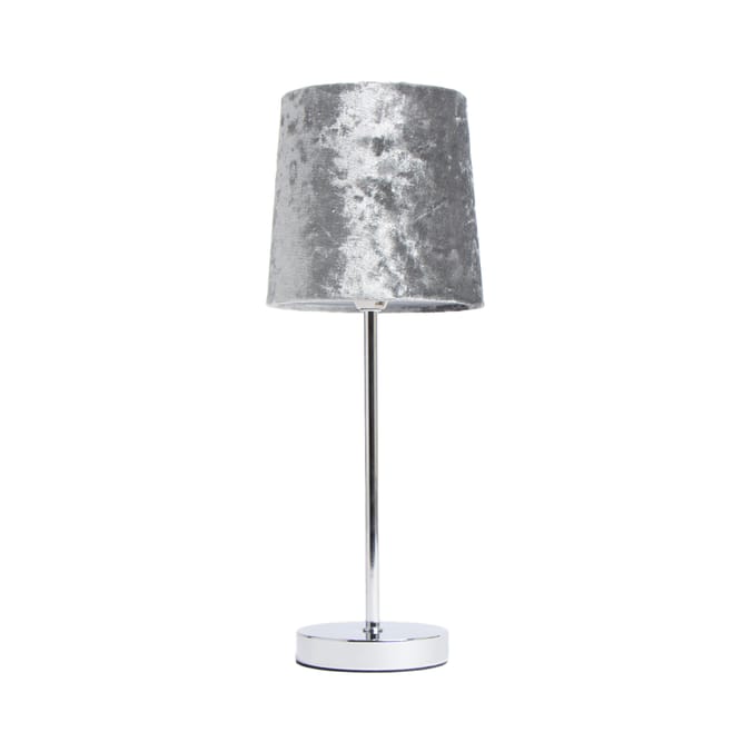 Silver crushed deals velvet bedside lamp