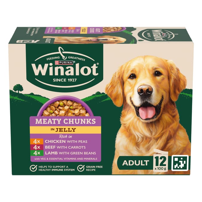 Winalot Meaty Chunks Mixed in Jelly Wet Dog Food 100g x12
