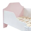 Liberty House Toys Two Tone Toddler Bed and 9 Bin Storage Unit Set - White & Pink