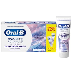 Oral-B Luxe Glamorous White Toothpaste Twin Pack 2x75ml