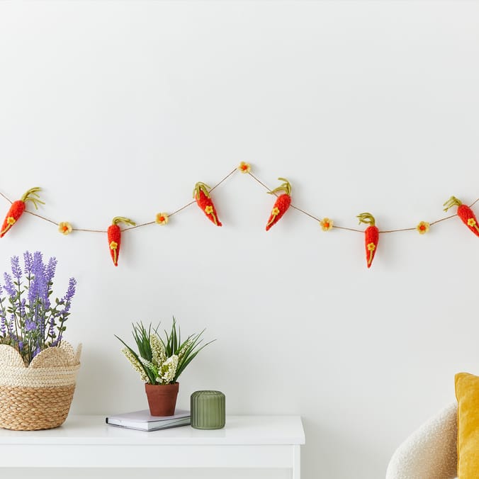 Happy Easter 1.8m Easter Felt Bunting - Carrot