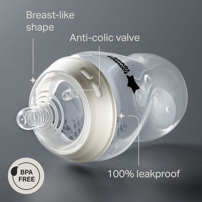 Tommee Tippee Natural Start Anti-Colic Baby Bottles 0m+ 2 x 260ml