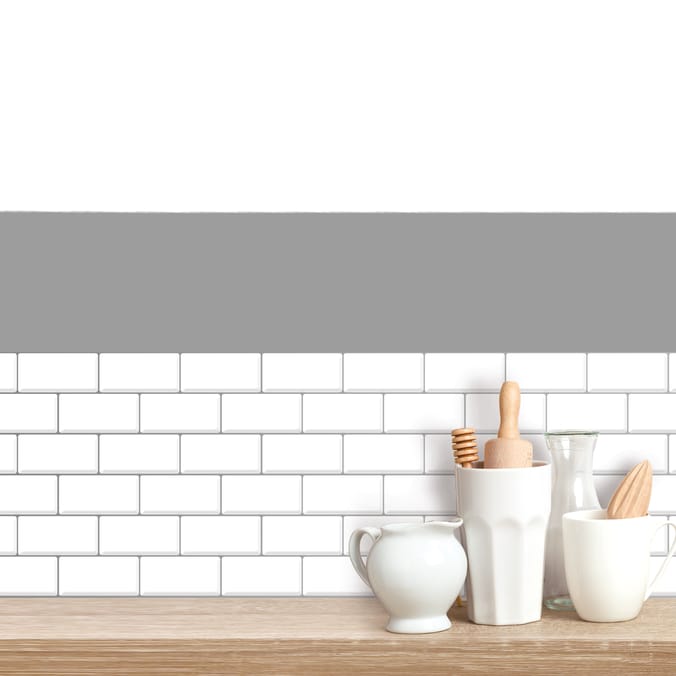 Stick Ease Self-Adhesive Vinyl Wall Tiles 3 Pack - White x2