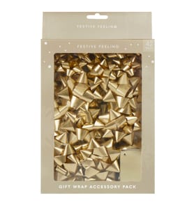 Festive Feeling Gift Wrap Accessory 42 Pack - Gold
