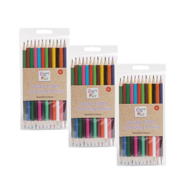 Create And Play Double Ended Colouring Pencils x3 | Home Bargains