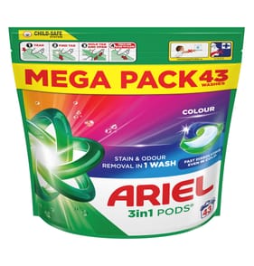 Ariel 3in1 Pods Washing Liquid Capsules 43 Washes