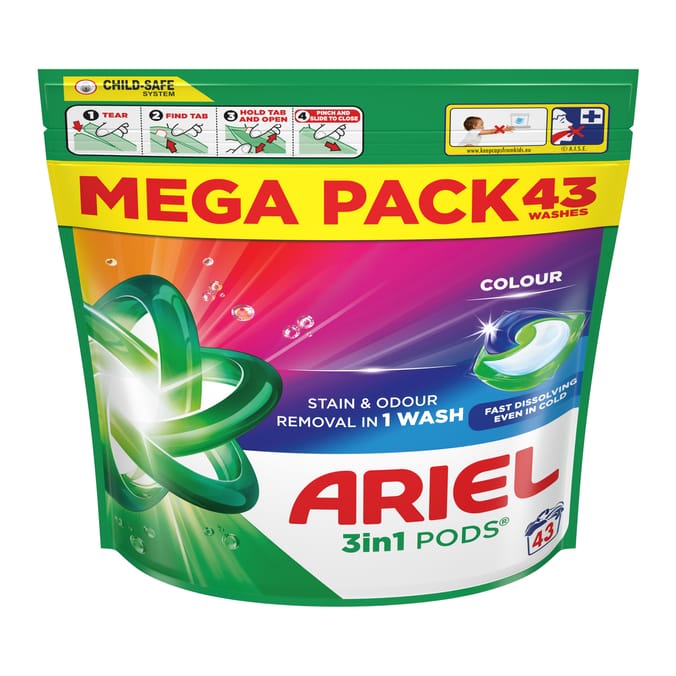 Ariel 3in1 Pods Washing Liquid Capsules 43 Washes