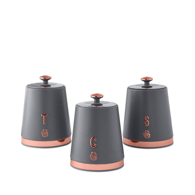 Swan Carlton Trio Canister Set - Rose Gold