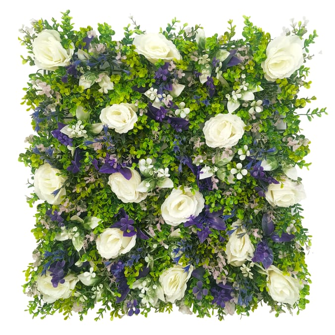 Jardin Artificial White Flower Panel