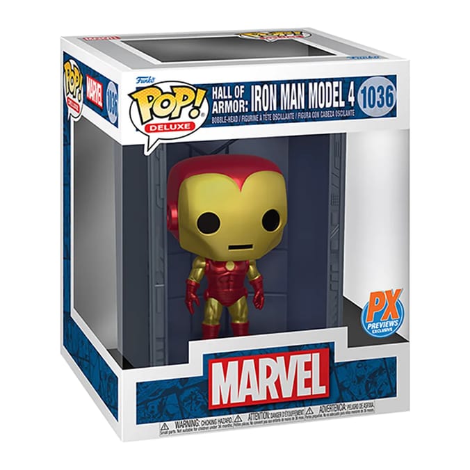 Pop! Vinyl Deluxe Marvel Iron Man Hall Of Armour Iron Man Model 4 Figure