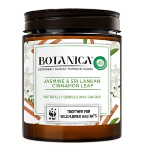 Airwick Botanica Candle 205g -  Jasmine and Sri Lankan Cinnamon Leaf 