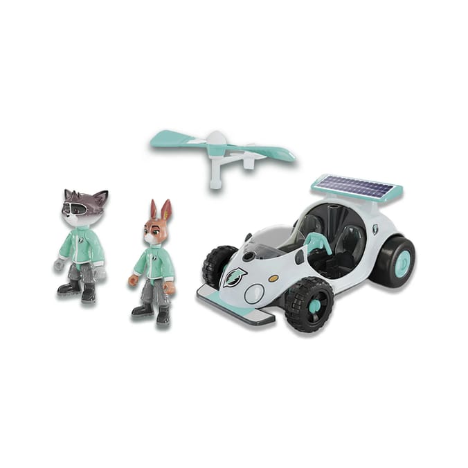 Mille Bornes Challenge Vehicle & Figure Playset - Quinn & Charlie