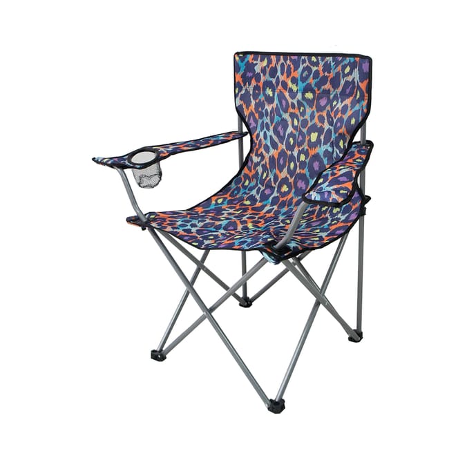 Festival Essentials Compact Folding Chair w Cup Holder Animal Home Bargains