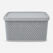 Diamond Storage Basket with Lid 7 Litre